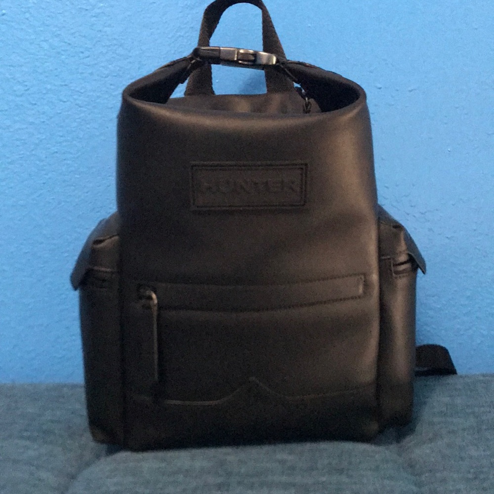 Hunter authentic black mini backpack w/ dust bag
